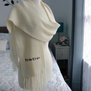 BEBE white scarf
